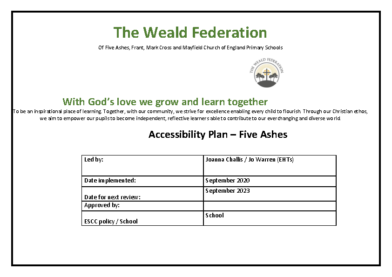 ACCESSIBILITY PLAN 2020 Five Ashes