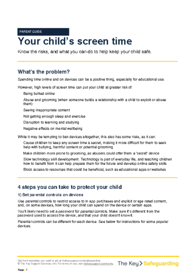 Your child’s screen time