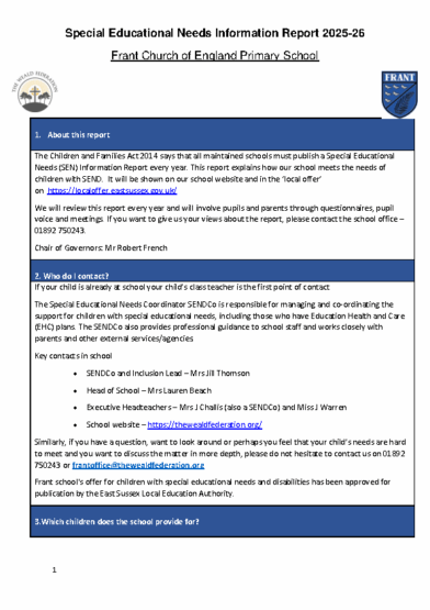 SEND Information Report 2025