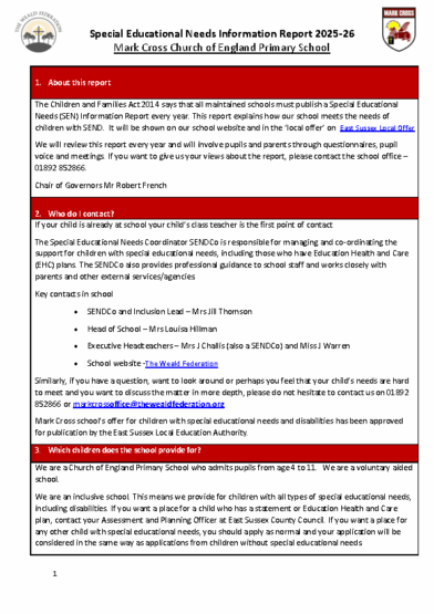 SEND Information Report 2025