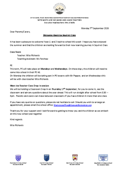2026 Mark Cross Welcome Letter (Squirrel)