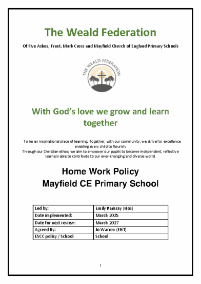 Homework Policy