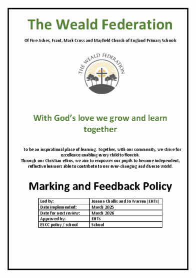 Marking & Feedback Policy