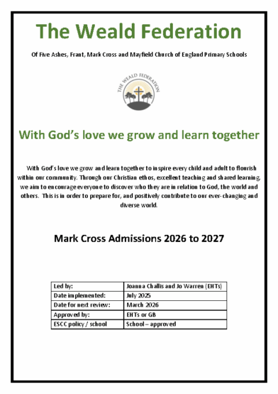 Admissions Policy (VA)