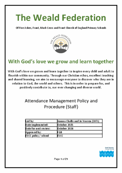 Attendance Management Policy & Procedure