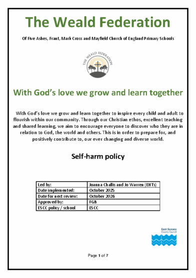 Self Harm Policy