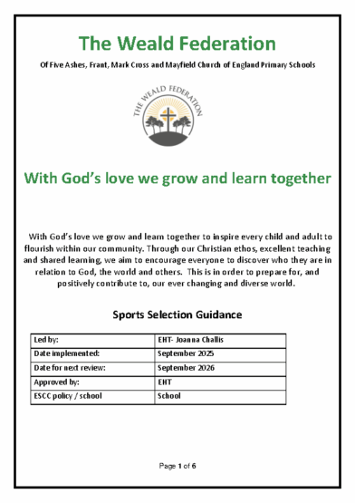 Sports Selection Guidance