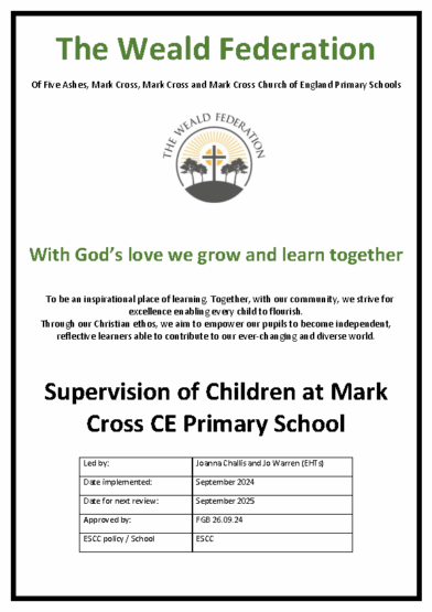 Supervision of Children Policy