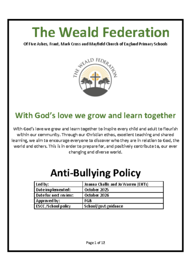Anti-Bullying Policy