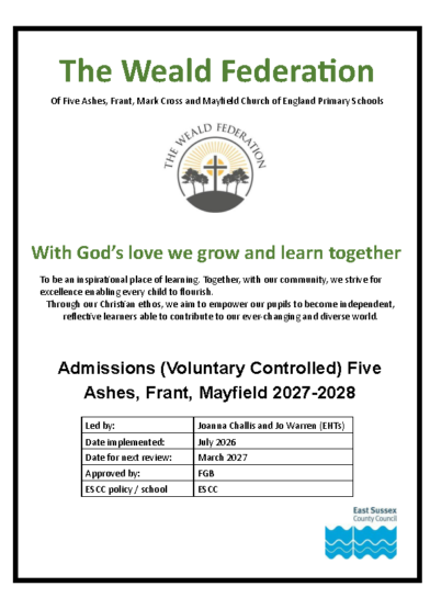 Admissions Policy (VC)